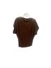 August Silk Brown Short Sleeve Blouse Size L - photo 1