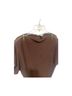 August Silk Brown Short Sleeve Blouse Size L - photo 2