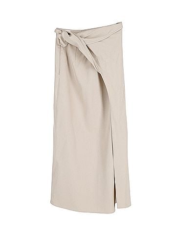 maxmara Maxmara Midi Skirt in Beige Wool (view 1)