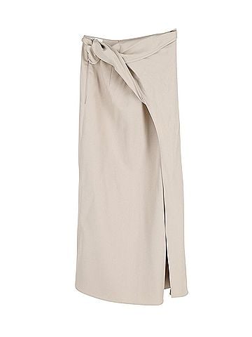 maxmara Maxmara Midi Skirt in Beige Wool (view 2)