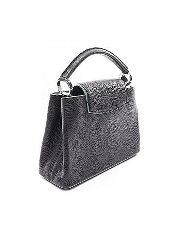 Louis Vuitton Louis Vuitton Capucines BB Noir 2-Way Handbag, Leather, Taurillon Women's, Black/Blue (view 2)