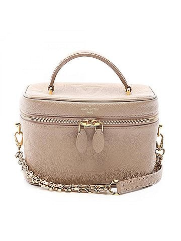 Louis Vuitton Louis Vuitton Vanity PM 2-Way Handbag, Leather, Monogram Empreinte, Women's, Beige, M45608 (view 1)