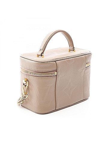 Louis Vuitton Louis Vuitton Vanity PM 2-Way Handbag, Leather, Monogram Empreinte, Women's, Beige, M45608 (view 2)