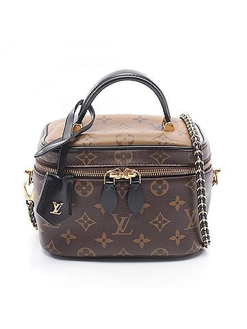 Louis Vuitton Louis Vuitton Vanity NV PM 2-Way Handbag, Coated Canvas and Leather, Monogram Reverse, Women's, Brown/Black, M45165 (view 1)