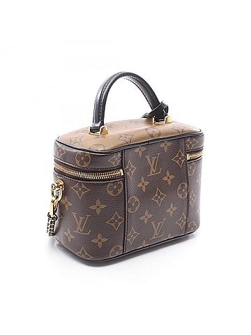 Louis Vuitton Louis Vuitton Vanity NV PM 2-Way Handbag, Coated Canvas and Leather, Monogram Reverse, Women's, Brown/Black, M45165 (view 2)