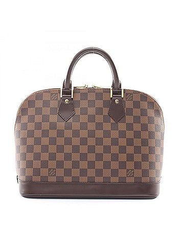 Louis Vuitton Louis Vuitton Alma Handbag, Coated Canvas and Leather, Damier Pattern, Women's, Brown, N51131 (view 1)