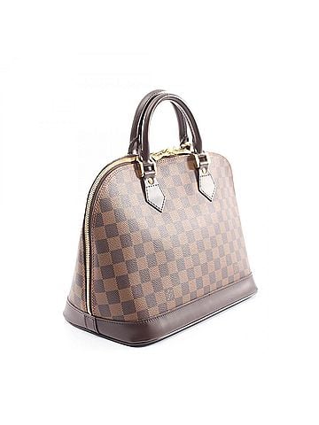 Louis Vuitton Louis Vuitton Alma Handbag, Coated Canvas and Leather, Damier Pattern, Women's, Brown, N51131 (view 2)