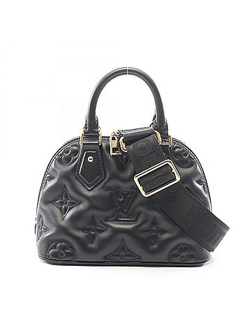Louis Vuitton Louis Vuitton Alma Soft BB Bubble Gram 2-Way Handbag, Leather, Women's, Black, M59793 (view 1)