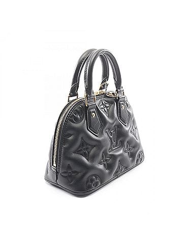 Louis Vuitton Louis Vuitton Alma Soft BB Bubble Gram 2-Way Handbag, Leather, Women's, Black, M59793 (view 2)