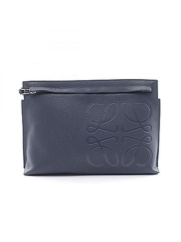 Loewe Loewe T Pouch Anagram Second Bag Clutch Handbag Leather Women's Navy C500W05X1 (view 1)