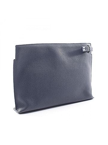 Loewe Loewe T Pouch Anagram Second Bag Clutch Handbag Leather Women's Navy C500W05X1 (view 2)