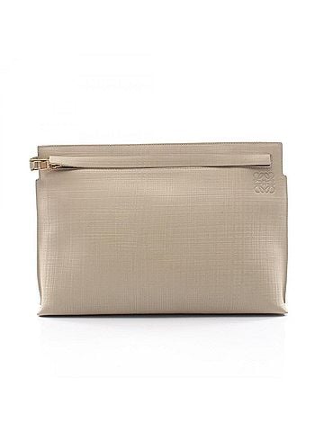 Loewe Loewe T Pouch Anagram Second Bag Clutch Handbag Leather Women's Green (view 1)