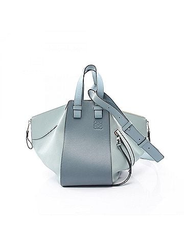Loewe Loewe Hammock Small 2-Way Leather Handbag for Women, Blue (view 1)