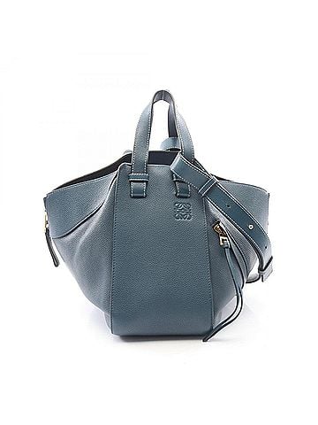Loewe Loewe Hammock Small 2-Way Leather Handbag for Women, Blue (view 1)