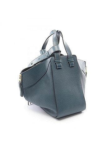 Loewe Loewe Hammock Small 2-Way Leather Handbag for Women, Blue (view 2)