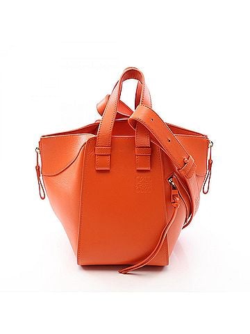Loewe Loewe Hammock Compact 2-Way Handbag, Leather, Women's, Orange (view 1)