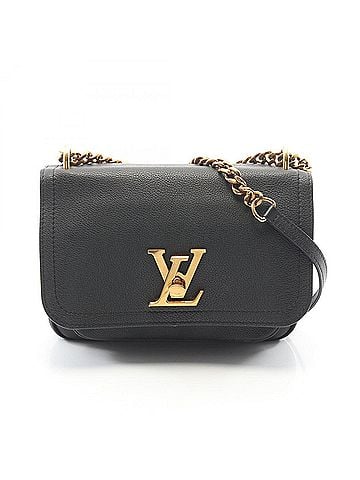 Louis Vuitton Louis Vuitton Lockme Chain Shoulder Bag Handbag, Leather, Calfskin (Cowhide), Women's, Black, M57073 (view 1)