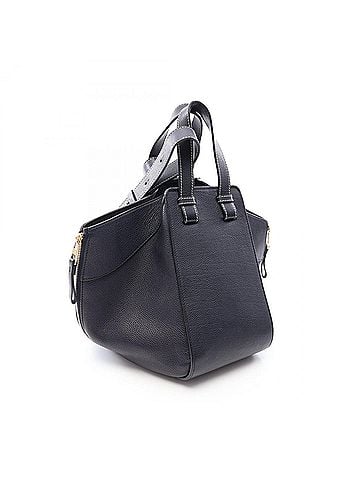 Loewe Loewe Hammock Small 2-Way Handbag, Leather, Women's, Navy/Black (view 2)