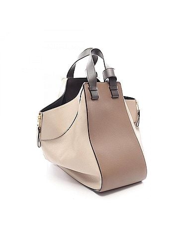 Loewe Loewe Hammock Medium 2-Way Handbag, Leather, Women's, Beige, Gray, Brown (view 2)