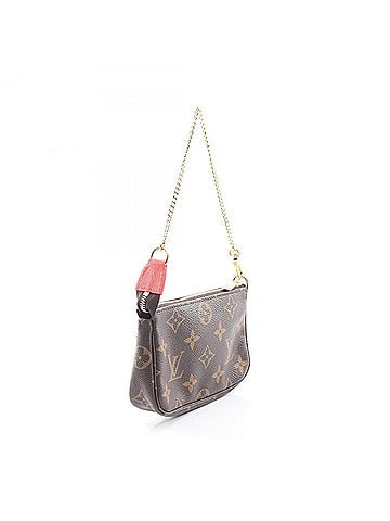 Louis Vuitton Louis Vuitton Mini Pochette Accessoires Illustré Handbag, Coated Canvas and Leather, Damier Pattern, Women's, Brown/Multicolor, M41655 (view 2)