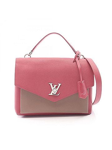 Louis Vuitton Louis Vuitton MyLockme Satchel 2-Way Handbag, Leather, Women's, Pink/Gray, M54997 (view 1)