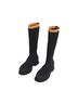 Charlotte Stone Solid Stripes Black Gold Boots Size 9 - photo 2
