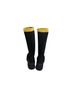 Charlotte Stone Solid Stripes Black Gold Boots Size 9 - photo 9