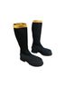 Charlotte Stone Solid Stripes Black Gold Boots Size 9 - photo 3