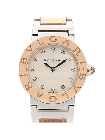 Bvlgari Bulgari BVLGARI Watch 18KPG (Pink Gold) Stainless Steel Diamond Ladies White Shell BBLP26SG (view 1)