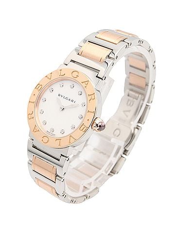 Bvlgari Bulgari BVLGARI Watch 18KPG (Pink Gold) Stainless Steel Diamond Ladies White Shell BBLP26SG (view 2)