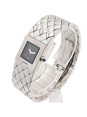 Chanel Chanel Matelassé Watch, Stainless Steel, Women's, Black, H0009 (view 2)