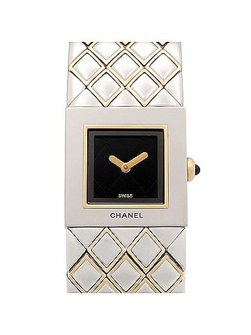 Chanel Chanel Matelassé Watch, 18K Yellow Gold, Stainless Steel, Women's, Black, H0475 (view 1)