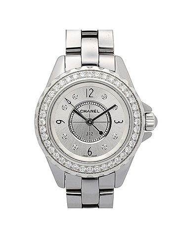 Chanel Chanel J12 Chromatic Diamond Bezel Watch, Titanium Ceramic, Diamond, Ladies, Silver Tone, H3402 (view 1)
