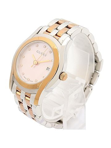 Gucci Gucci watch, GP (gold plated) stainless steel, women's, pinkish pink shell, 5500L (view 2)