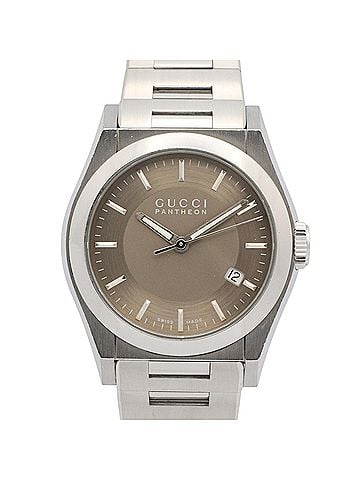 Gucci Gucci Pantheon watch, stainless steel, men's, brown, 115.4 (view 1)