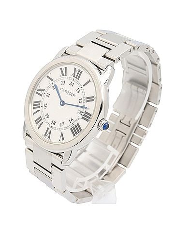 Cartier Cartier Ronde Solo de LM Watch, Stainless Steel, Men's, Silver Tone, W6701005 (view 2)
