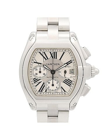 Cartier Cartier Roadster Chrono LM Watch, Stainless Steel, Men's, Silver Tone, W62019X6 (view 1)