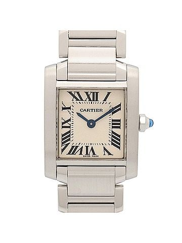 Cartier Cartier Tank Française SM Watch, Stainless Steel, Ladies, Silver Tone, W51008Q3 (view 1)