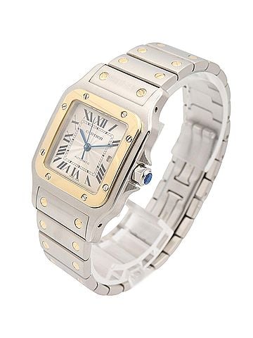 Cartier Cartier Santos Galbee LM Watch, 18K (Yellow Gold) Stainless Steel, Men's, Silver Tone, W20058C4 (view 2)