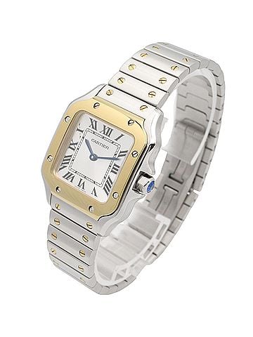 Cartier Cartier Santos de SM Watch, 18K (Yellow Gold) Stainless Steel, Ladies, Silver Tone, W2SA0033 (view 2)