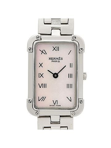 Hermès Hermes Croisière watch, stainless steel, women's, white with mother-of-pearl dial, CR2.210 (view 1)