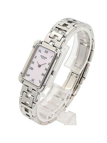 Hermès Hermes Croisière watch, stainless steel, women's, white with mother-of-pearl dial, CR2.210 (view 2)