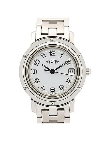 Hermès Hermes Clipper Watch, Stainless Steel, Women's, White (CL4.210) (view 1)