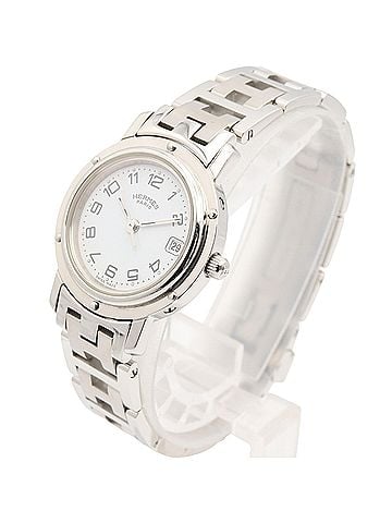 Hermès Hermes Clipper Watch, Stainless Steel, Women's, White (CL4.210) (view 2)