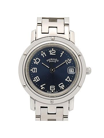 Hermès Hermes Clipper Watch, Stainless Steel, Women's, Blue (CL4.210) (view 1)