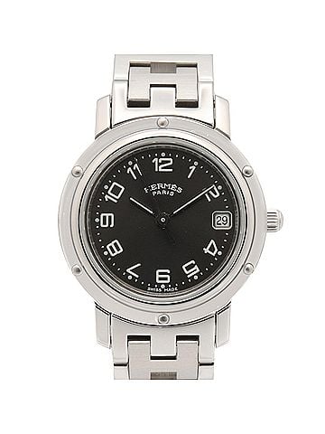 Hermès Hermes Clipper watch, stainless steel, women's, gray, CL4.210 (view 1)
