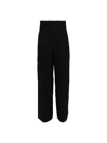Saint Laurent Yves Saint Laurent High Waist Trousers in Black Cashmere  (view 1)