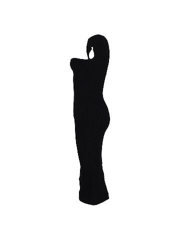 Khaite Khaite Allegra Knitted Midi Sweetheart Dress in Black Wool (view 2)