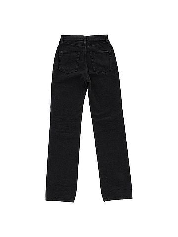 Saint Laurent Saint Laurent High Waist Jeans in Black Cotton (view 2)