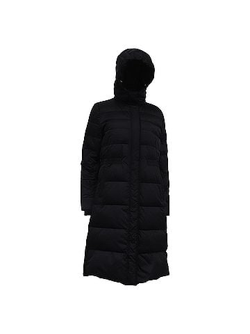 Theory  Theory Hooded Down Coat in Black Polyester (view 1)